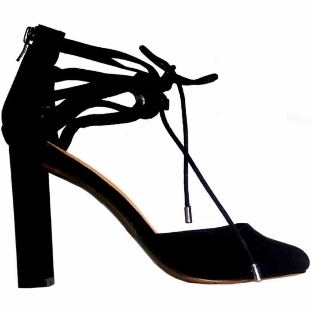 Express Lace Up Block Heels
